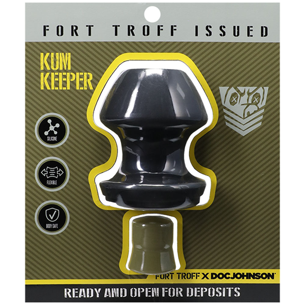 Fort Troff - Kum Keeper - Large - Black Large Hollow Butt Plug with Removeable Stopper