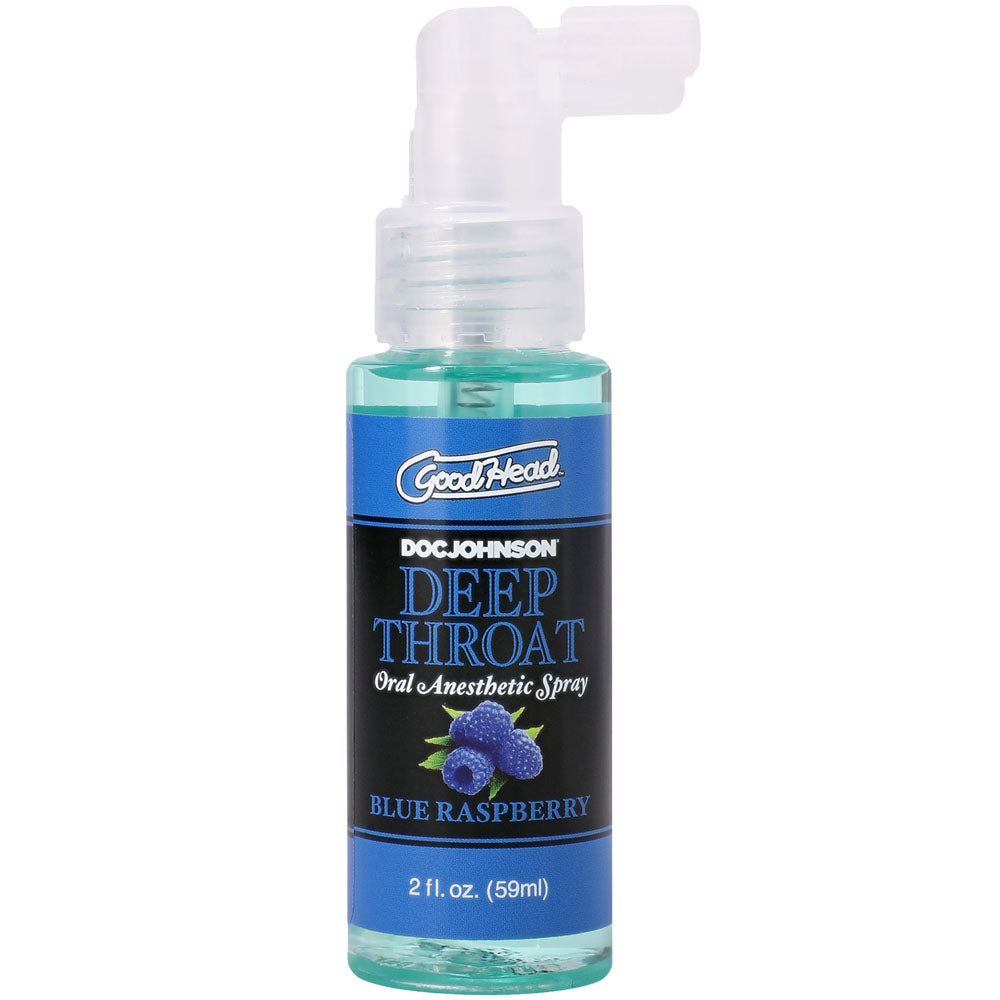 GoodHead Deep Throat Spray - Blue Raspberry - Blue Raspberry Flavoured Deep Throat Spray - 59 ml Bottle