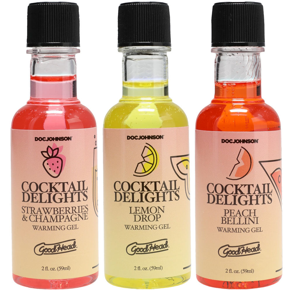 GoodHead Cocktail Delights - Flavoured Warming Oral Sex Gels - 59 ml Bottles - Set of 3