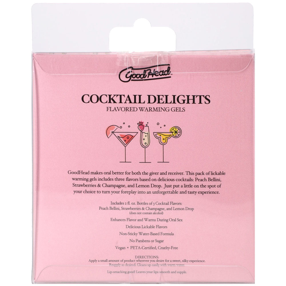 GoodHead Cocktail Delights - Flavoured Warming Oral Sex Gels - 59 ml Bottles - Set of 3