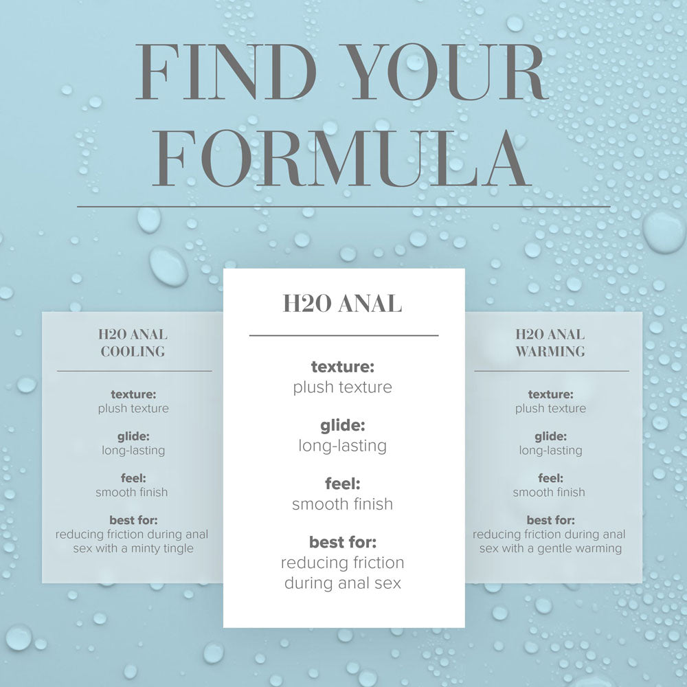 JO H2O Anal Lube - 60 mL - Water Based Anal Lubricant - 60 ml Bottle