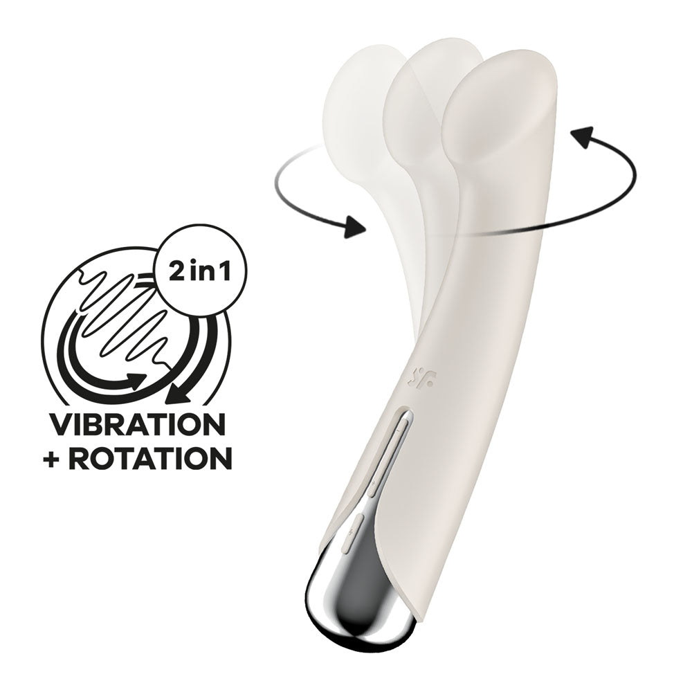 Satisfyer Spinning G-Spot 1 - Beige - Beige 16.5 cm USB Rechargeable Rotating Vibrator