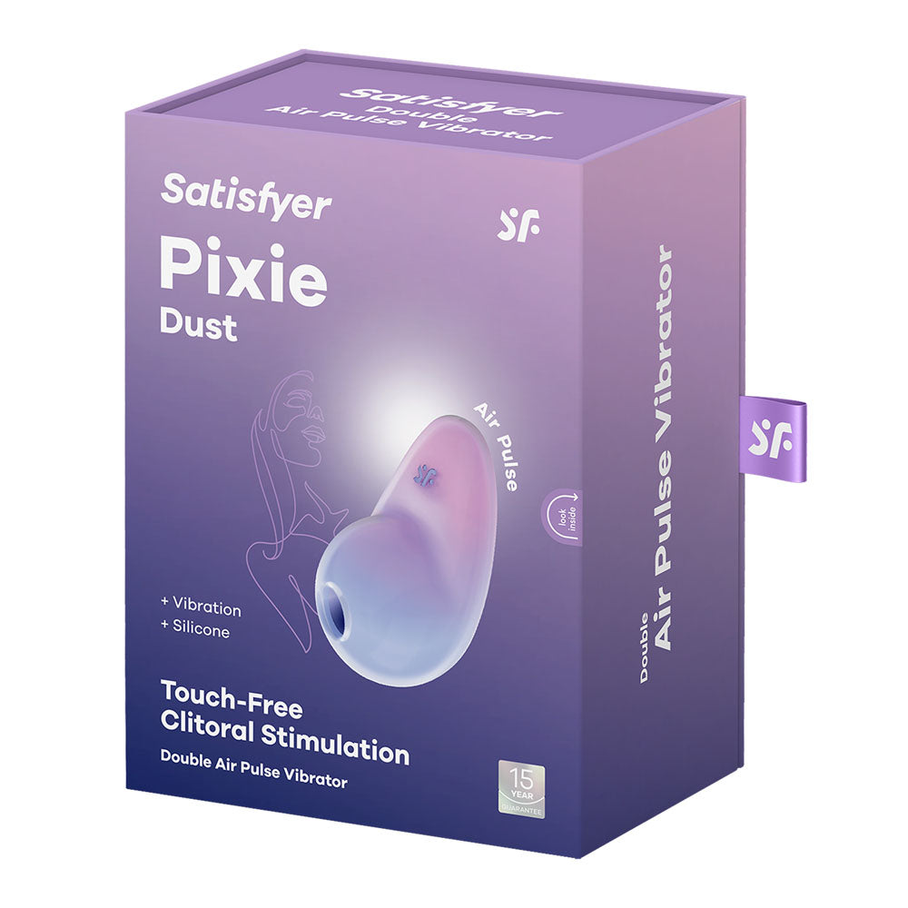 Satisfyer Pixie Dust - Violet/Pink - Violet/Pink USB Rechargeable Vibrating Air Pulse Stimulator