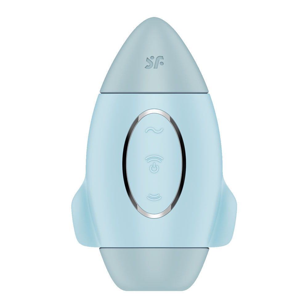 Satisfyer Mission Control - Blue - Blue USB Rechargeable Vibrating Air Pulse Stimulator