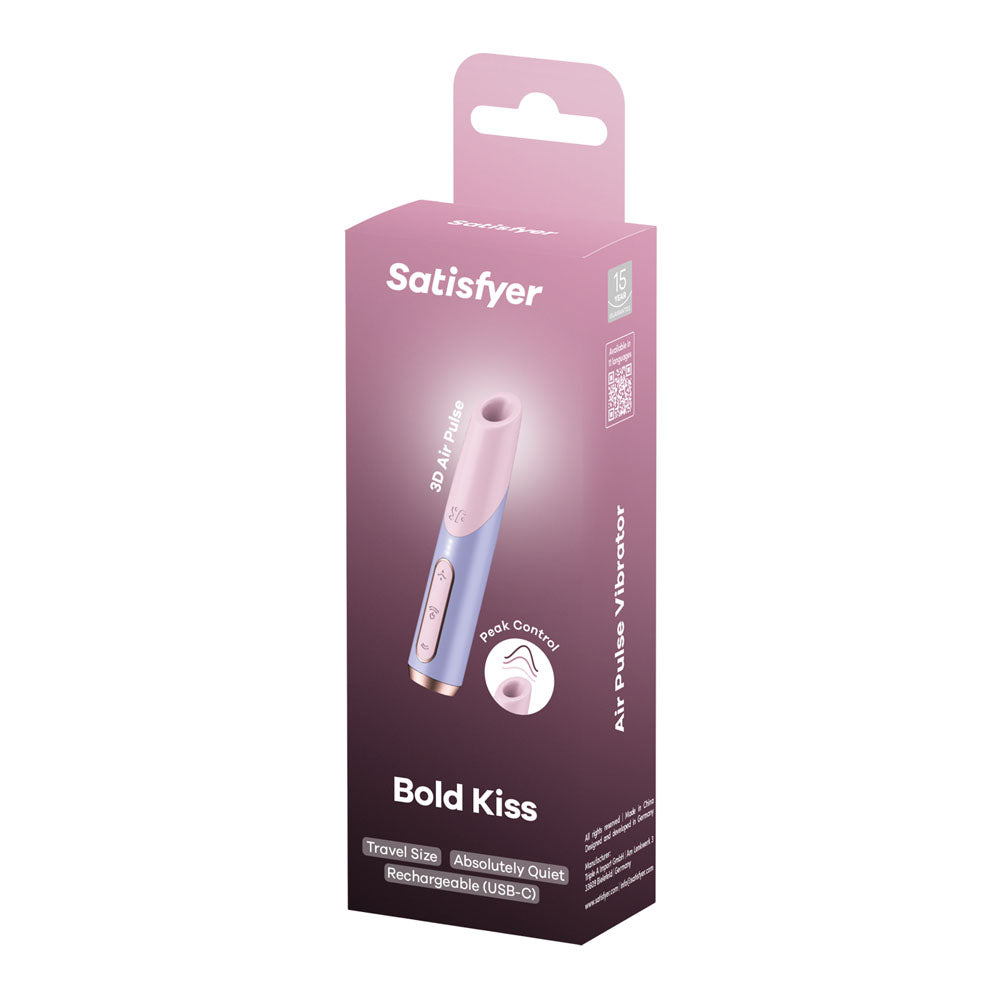 Satisfyer Bold Kiss - Purple USB Rechargeable Air Pulse Stimulator