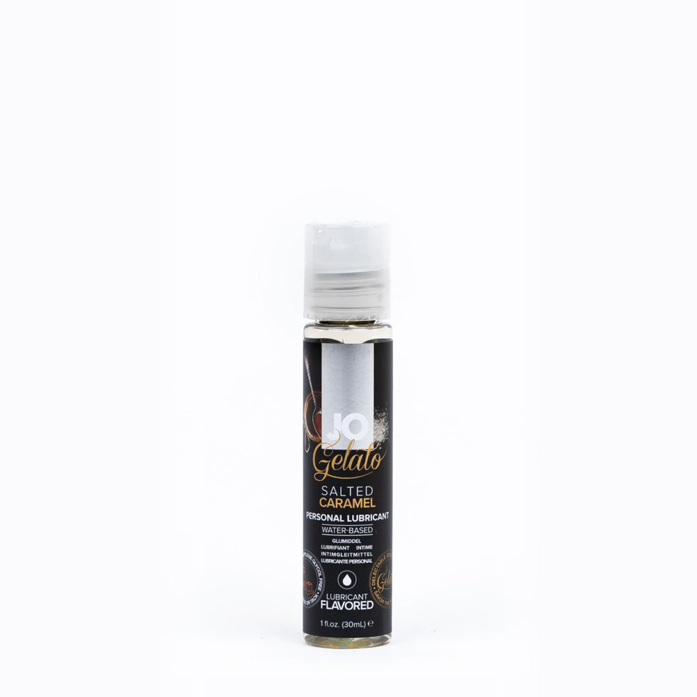 JO Gelato Salted Caramel Lube - 30 mL - Salted Caramel Flavoured Water Based Lubricant - 30 ml Bottle