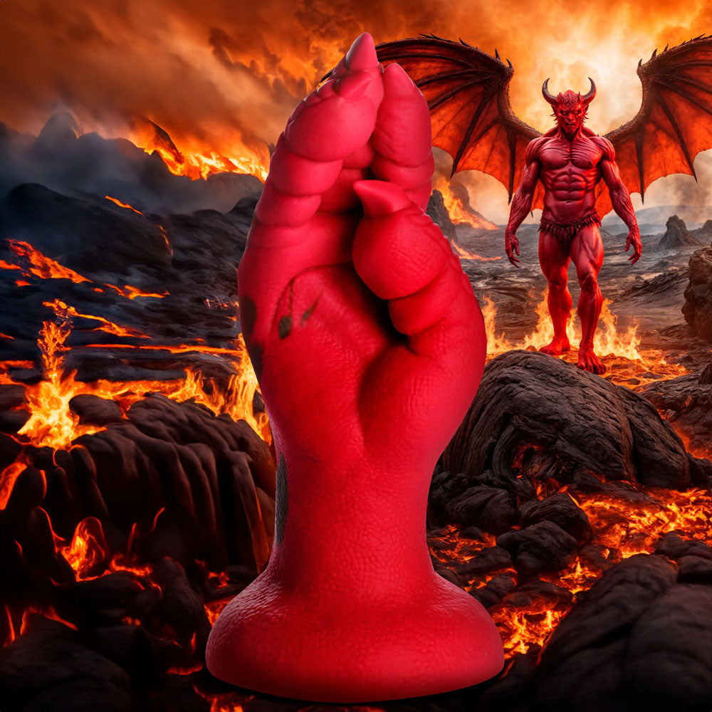 Creature Cocks Demon Claw Fisting Silicone Dildo - Red 21.8 cm Claw Fantasy Dildo