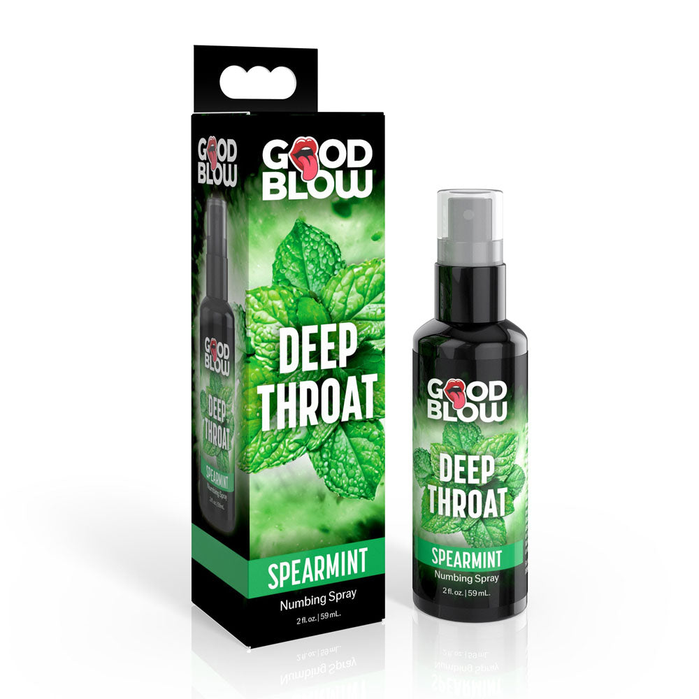 Good Blow Deep Throat Spray - Spearmint - Spearmint Flavoured Numbing Spray - 59 ml Spray