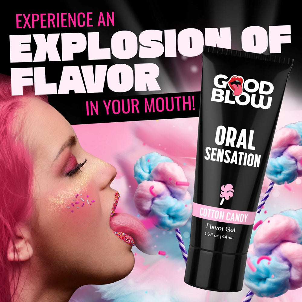 Good Blow Oral Sensation Gel - Cotton Candy - Cotton Candy Flavoured Oral Sex Gel - 44 ml Tube