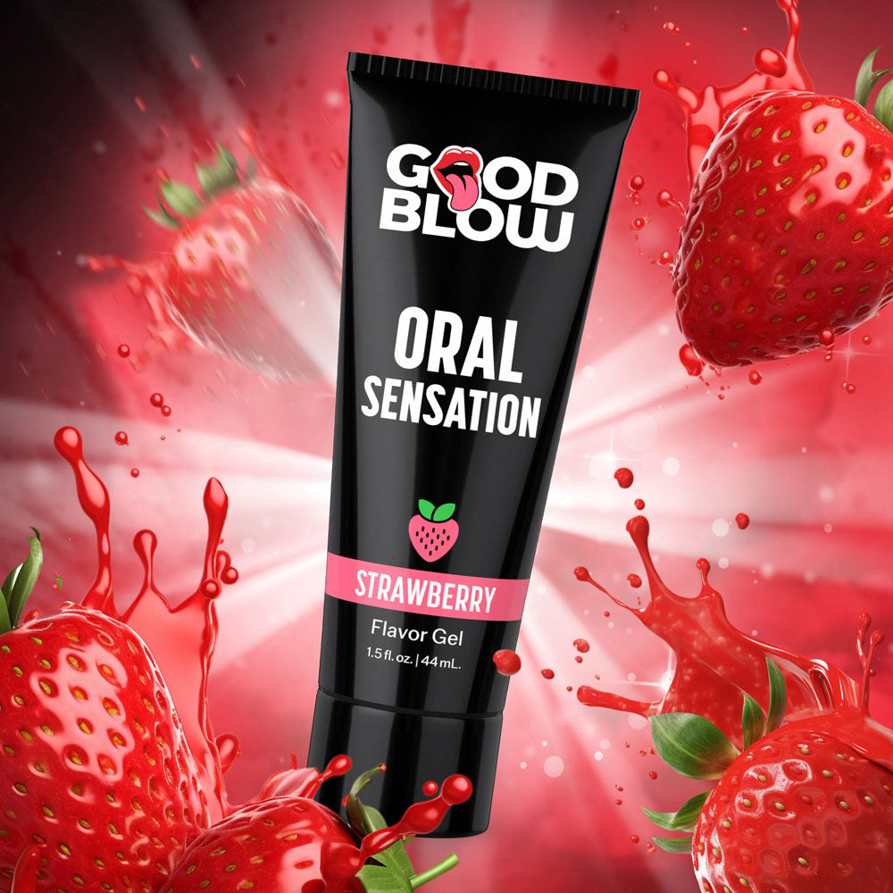 Good Blow Oral Sensation Gel - Strawberry - Strawberry Flavoured Oral Sex Gel - 44 ml Tube