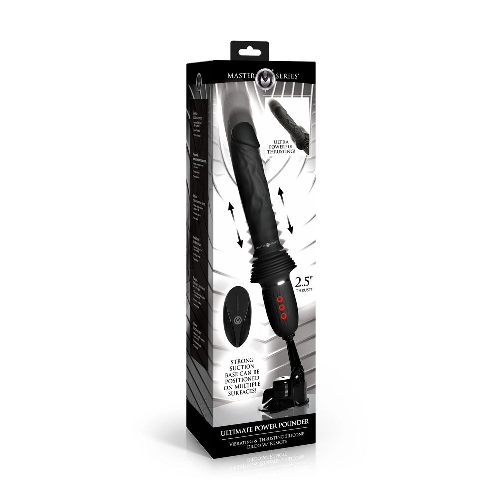 Master Series Ultimate Power Pounder - Black 30 cm USB Rechargeable Thrusting Vibrator