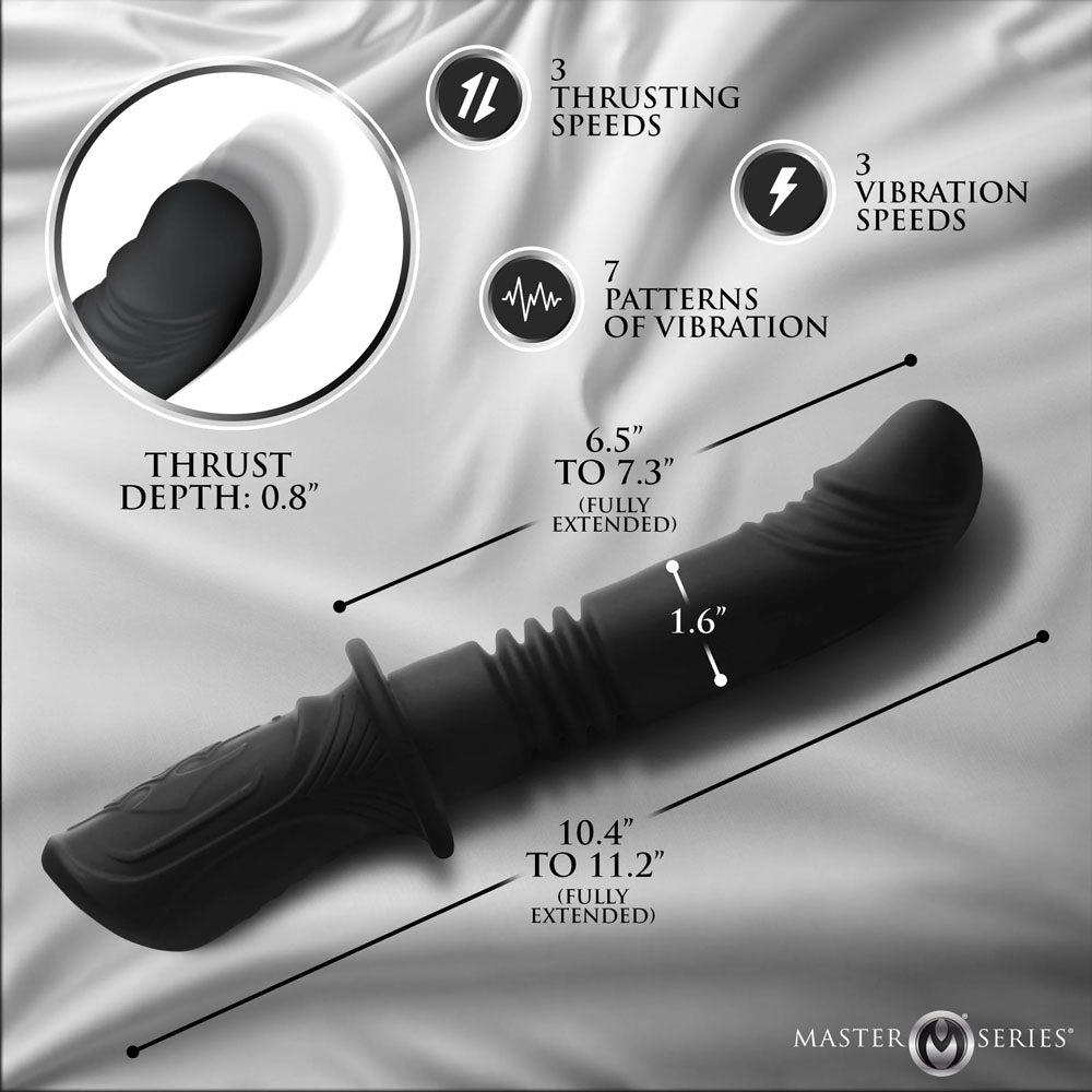 Master Series Power Thrust - Black 26.4 cm USB Rechargeable Thrusting Vibrator