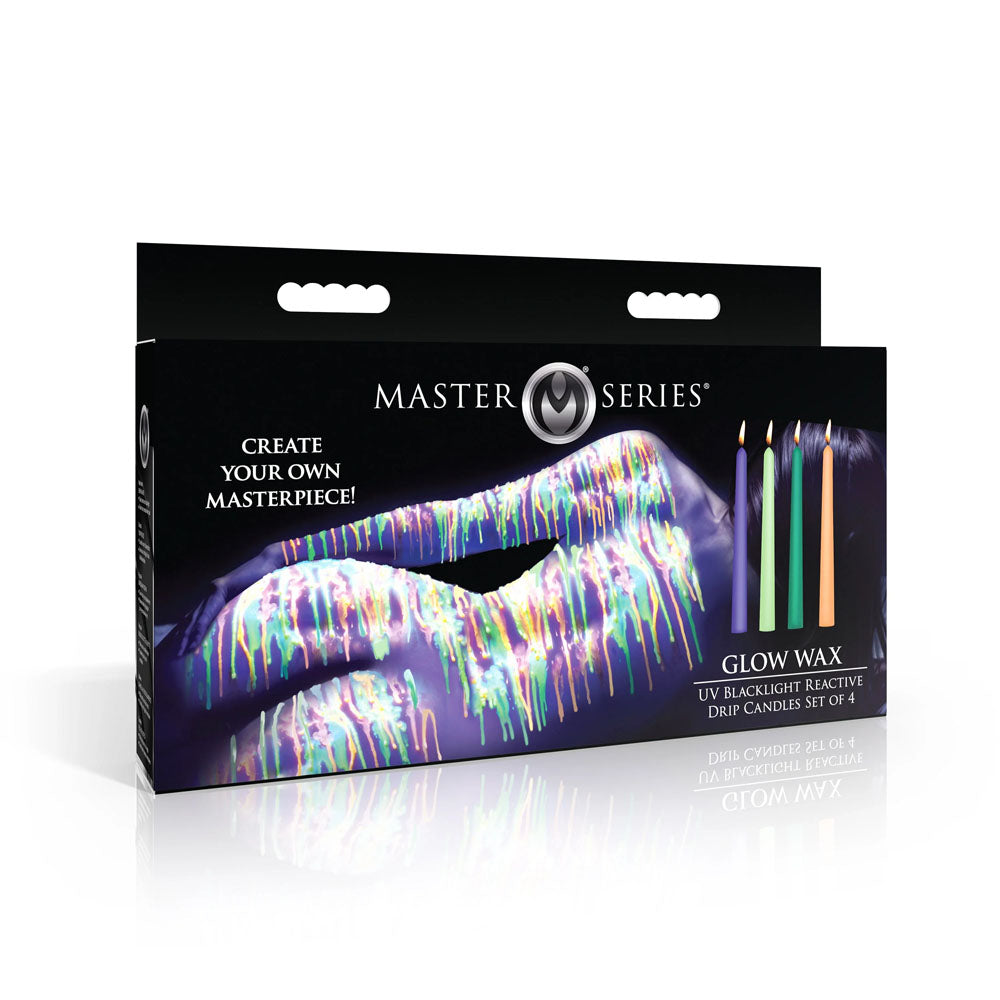 Master Series Glow Wax - UV Blacklight Reactive Drip Candles - Set of 4