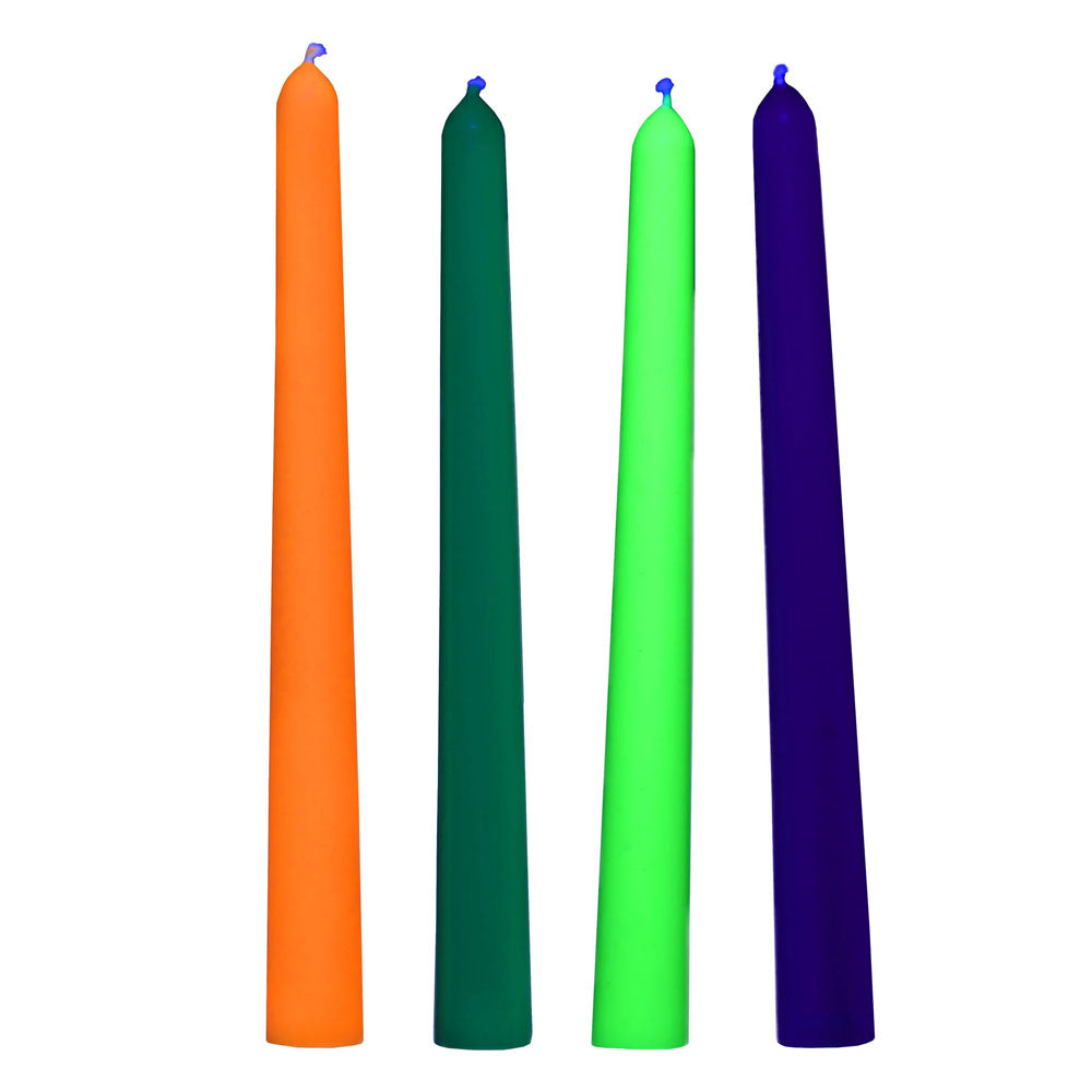 Master Series Glow Wax - UV Blacklight Reactive Drip Candles - Set of 4