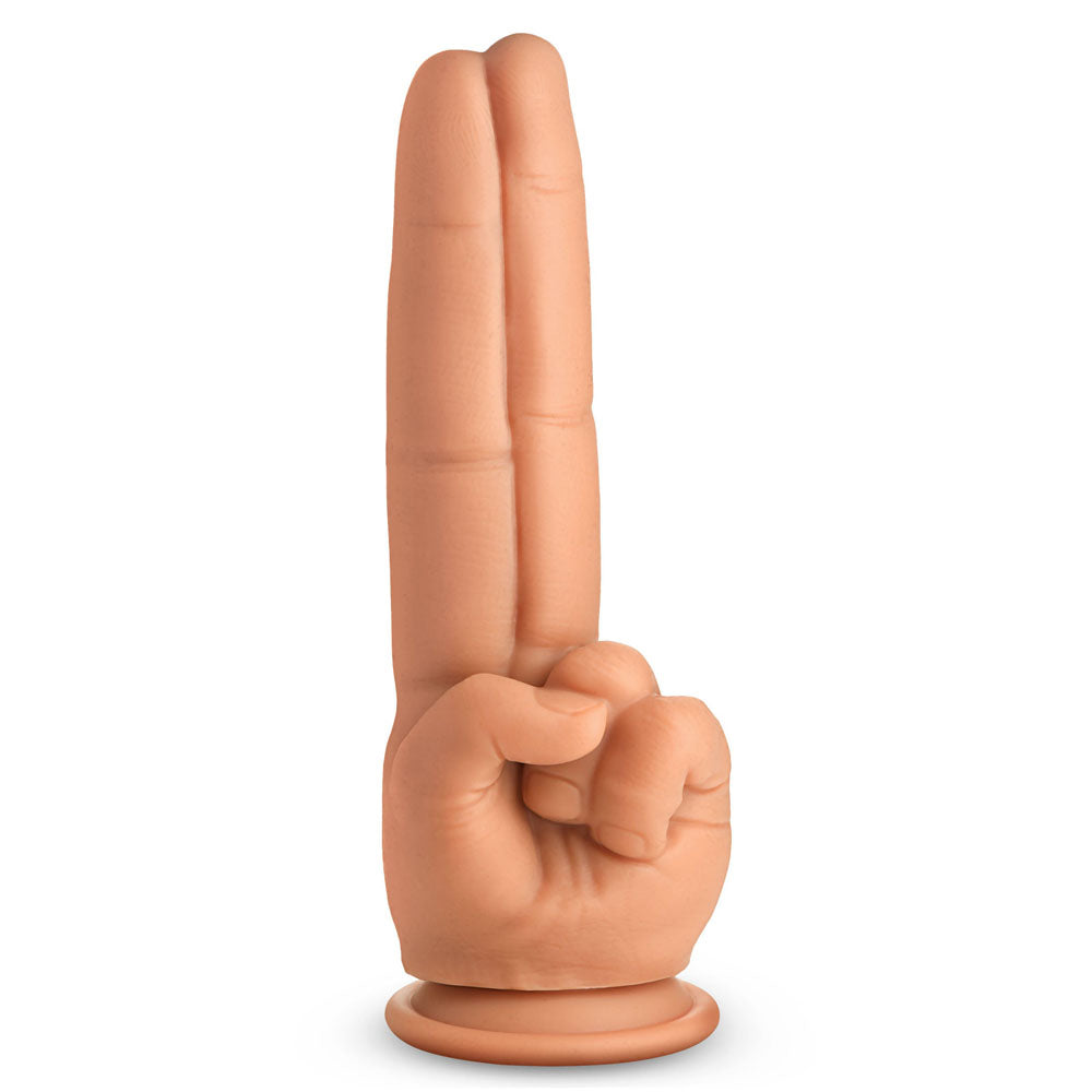 Master Series The Pleaser - Flesh 23.6 cm Double Finger Dildo