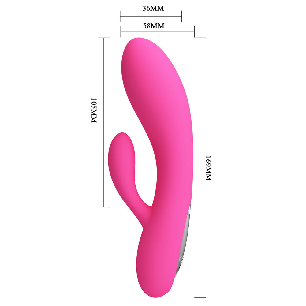 Party Up CLARE Flexible Vibe - Pink - Pink 16.9 cm USB Rechargeable Rabbit Vibrator