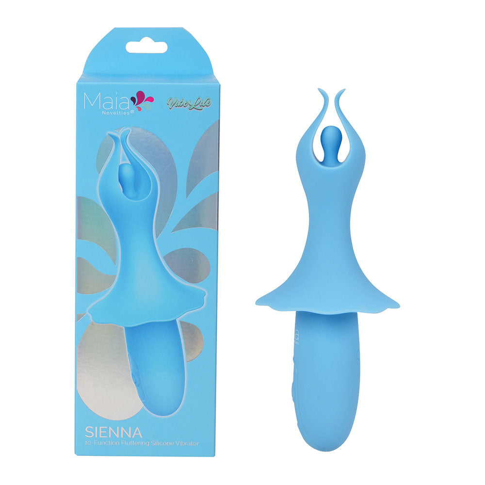 Maia SIENNA - Blue - Blue 15.2 cm USB Rechargeable Fluttering Bullet