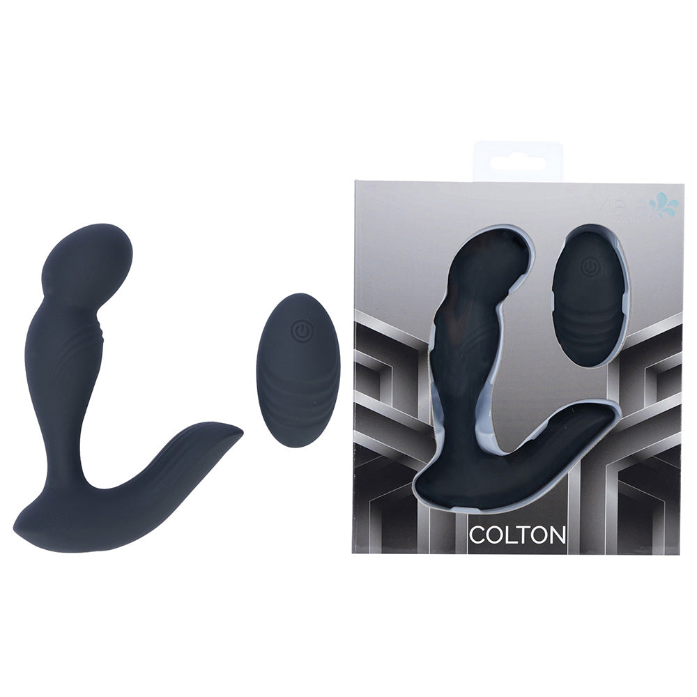 Maia COLTON - Black - Black USB Rechargeable Vibrating Prostate Massager with Wireless Remote