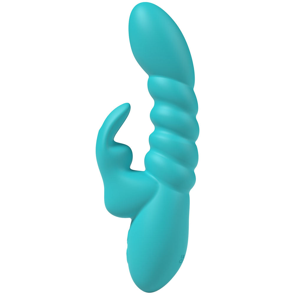 Party Up BRYNLYN - Teal - Teal 18.2 cm USB Rechargeable Rabbit Vibrator