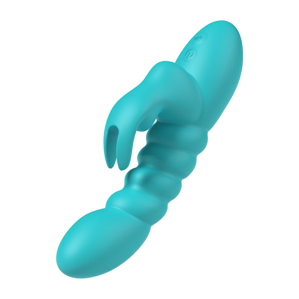 Party Up BRYNLYN - Teal - Teal 18.2 cm USB Rechargeable Rabbit Vibrator