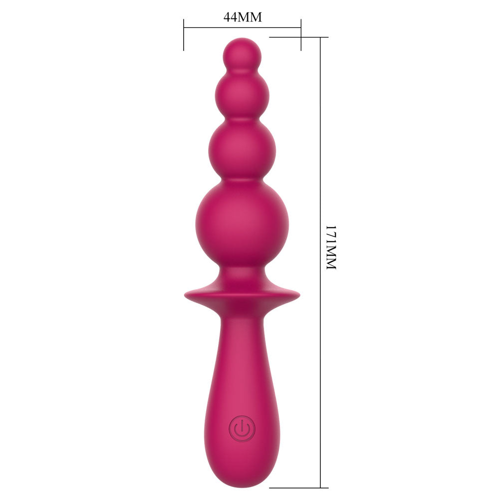 Party Up EVAJANE - Pink - Pink 17.1 cm USB Rechargeable Beaded Vibrator