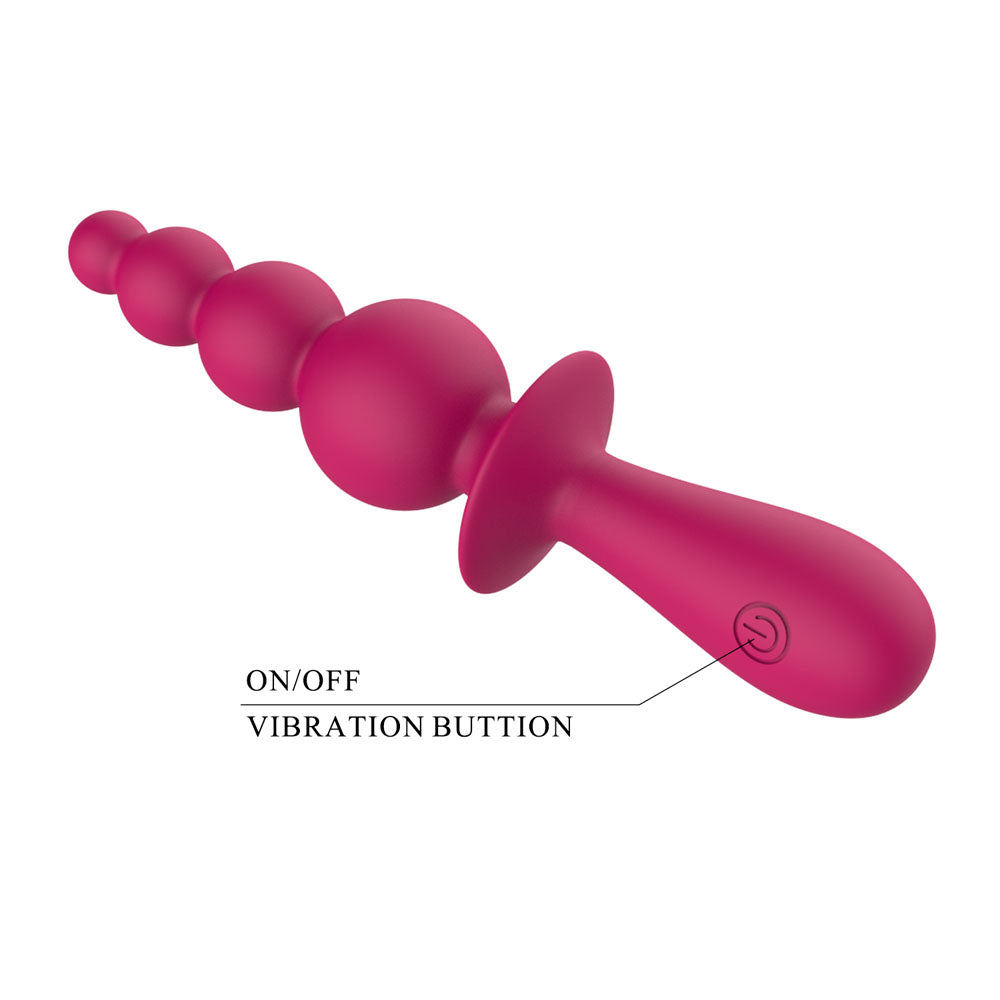 Party Up EVAJANE - Pink - Pink 17.1 cm USB Rechargeable Beaded Vibrator