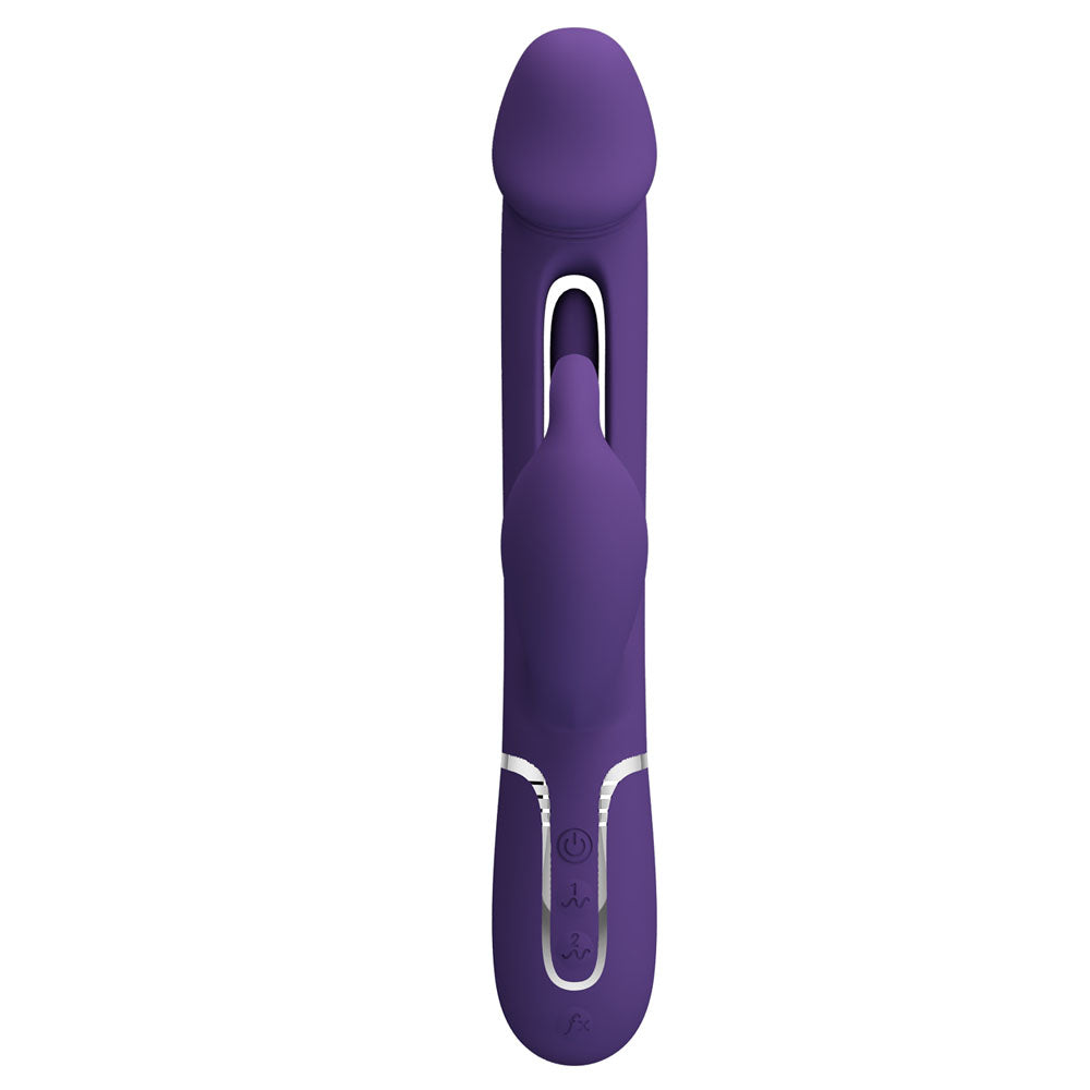 Party Up DAVID Swinging Vibe - Purple - Purple 23.2 cm USB Rechargeable Rabbit Vibrator with Flicking Arm