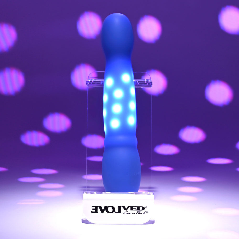 Evolved DISCO DIVA - Blue 20.9 cm USB Rechargeable Light Up Vibrator