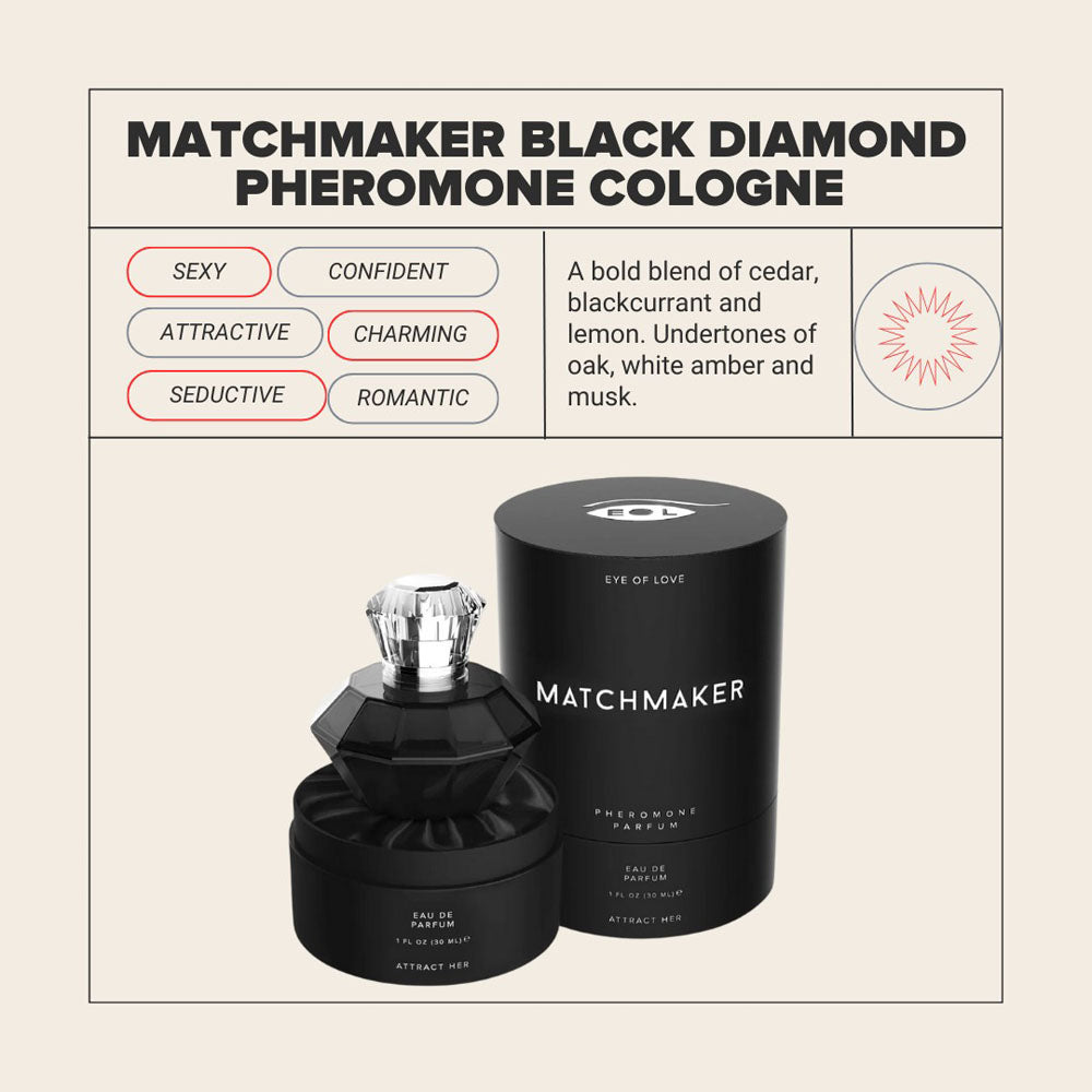Eye of Love Matchmaker Black Diamond LGTBQ - 30 ml - Pheromone Cologne for Men to attract Men - 30 ml Spray