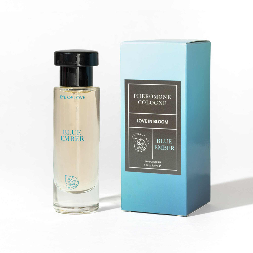 Eye Of Love Love In Bloom Blue Ember Pheromone Cologne - 30ml - Citrus & Cedar Scented Pheromone Cologne for Men to attract Women - 30 ml Spray
