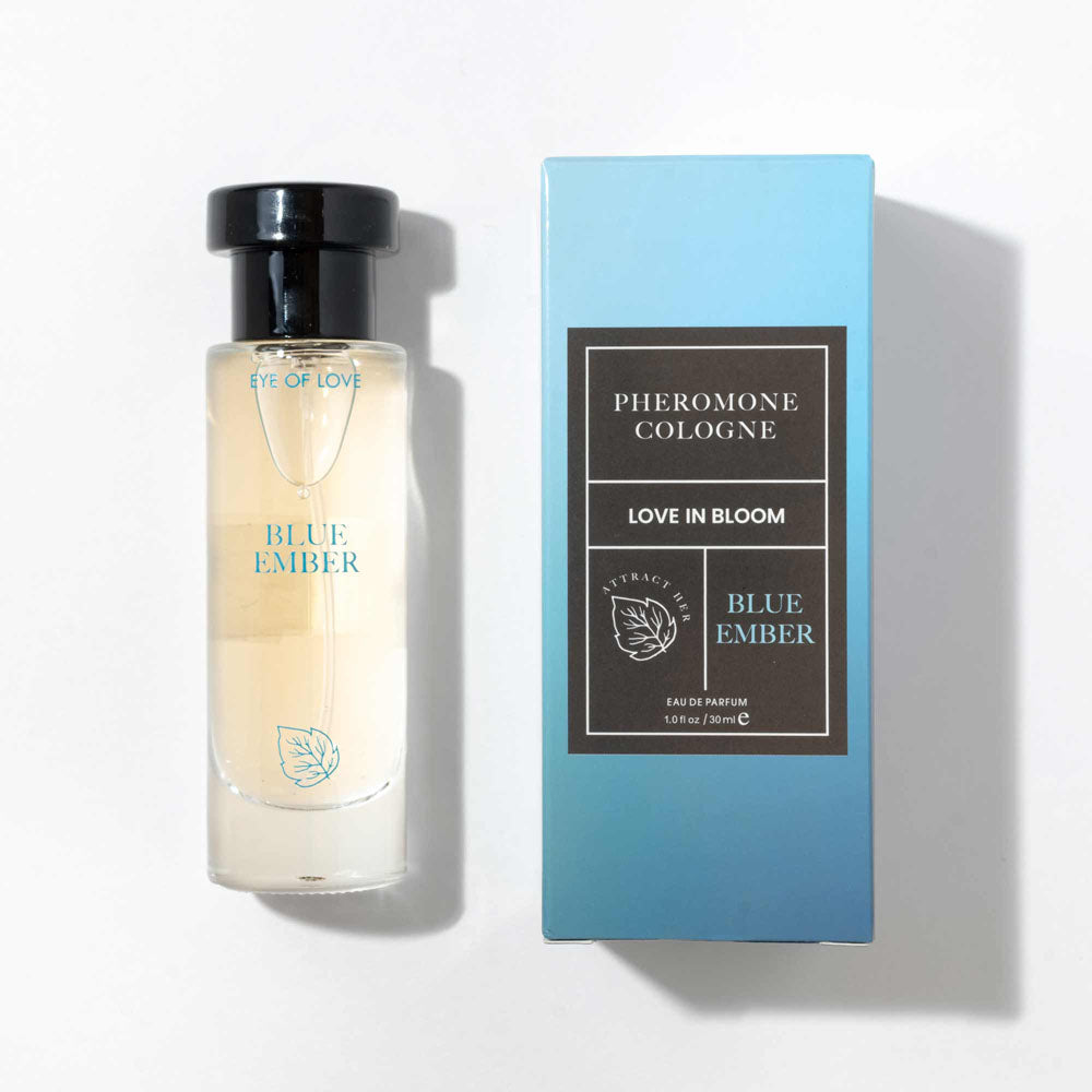 Eye Of Love Love In Bloom Blue Ember Pheromone Cologne - 30ml - Citrus & Cedar Scented Pheromone Cologne for Men to attract Women - 30 ml Spray