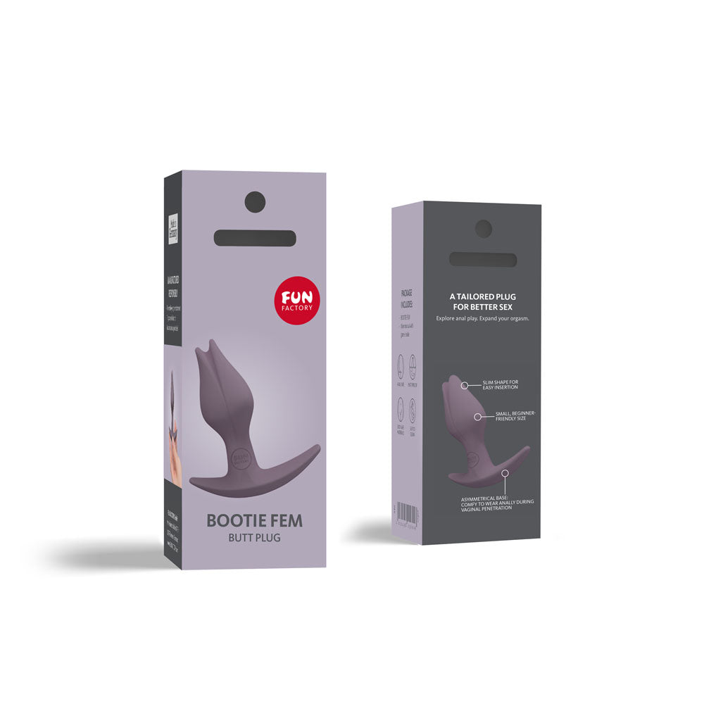 Fun Factory BOOTIE FEM dark taupe - Dark Taupe 8.5 cm Butt Plug for Women