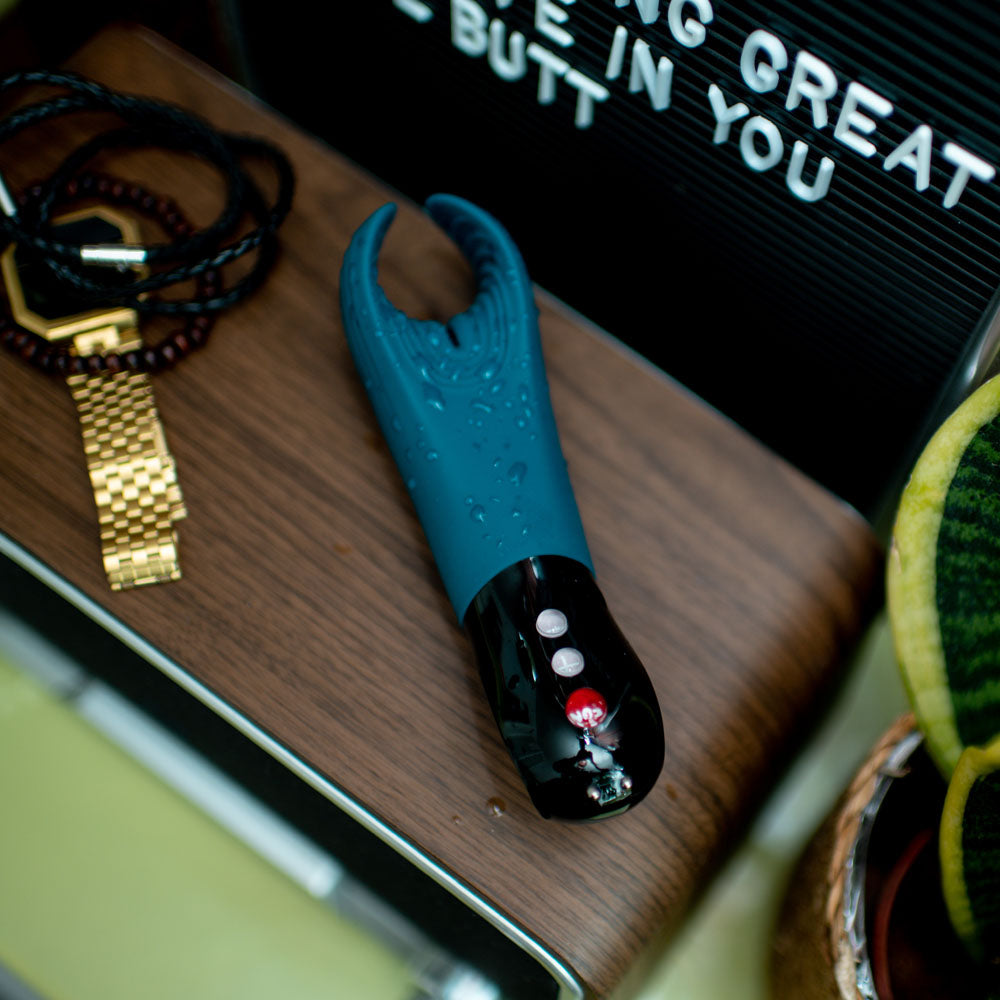 Fun Factory MANTA deep sea blue-black - Deep Sea Blue 18 cm USB Rechargeable Mens & Couples Vibrator