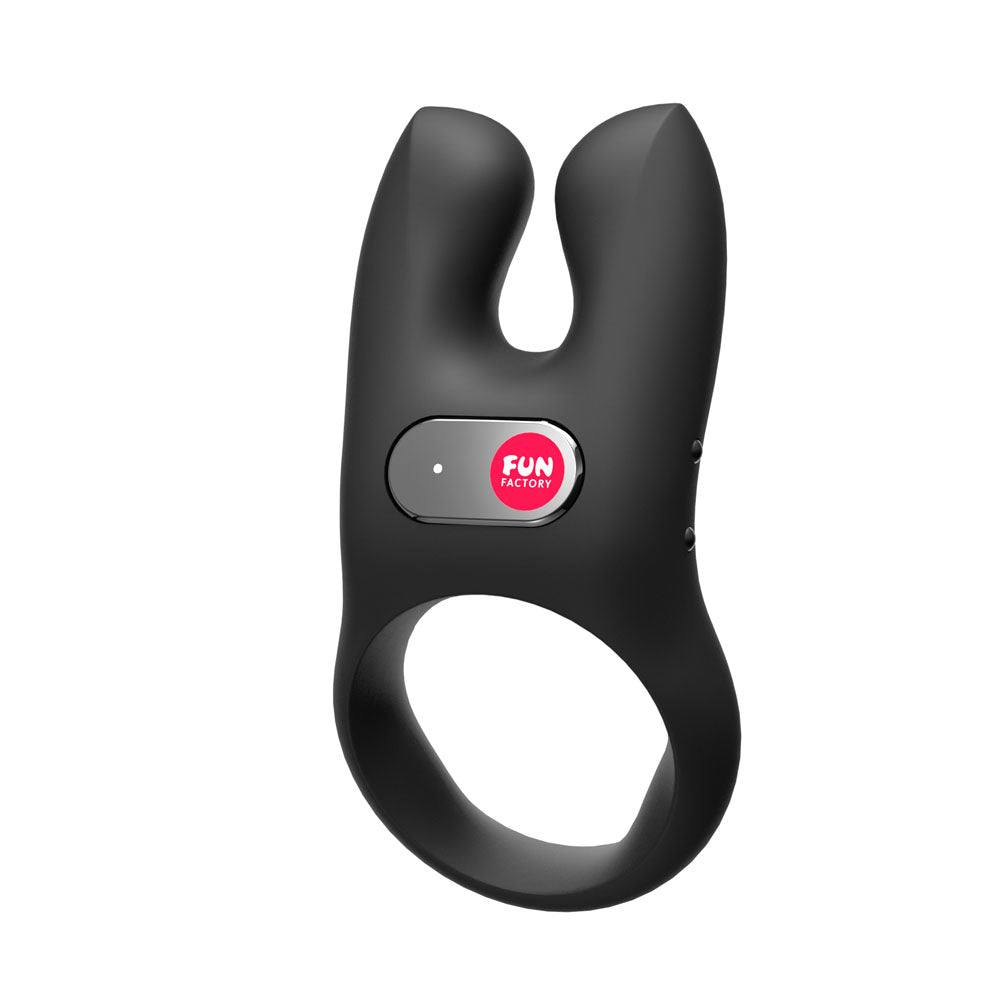 Fun Factory NOS black - Black USB Rechargeable Vibrating Cock Ring