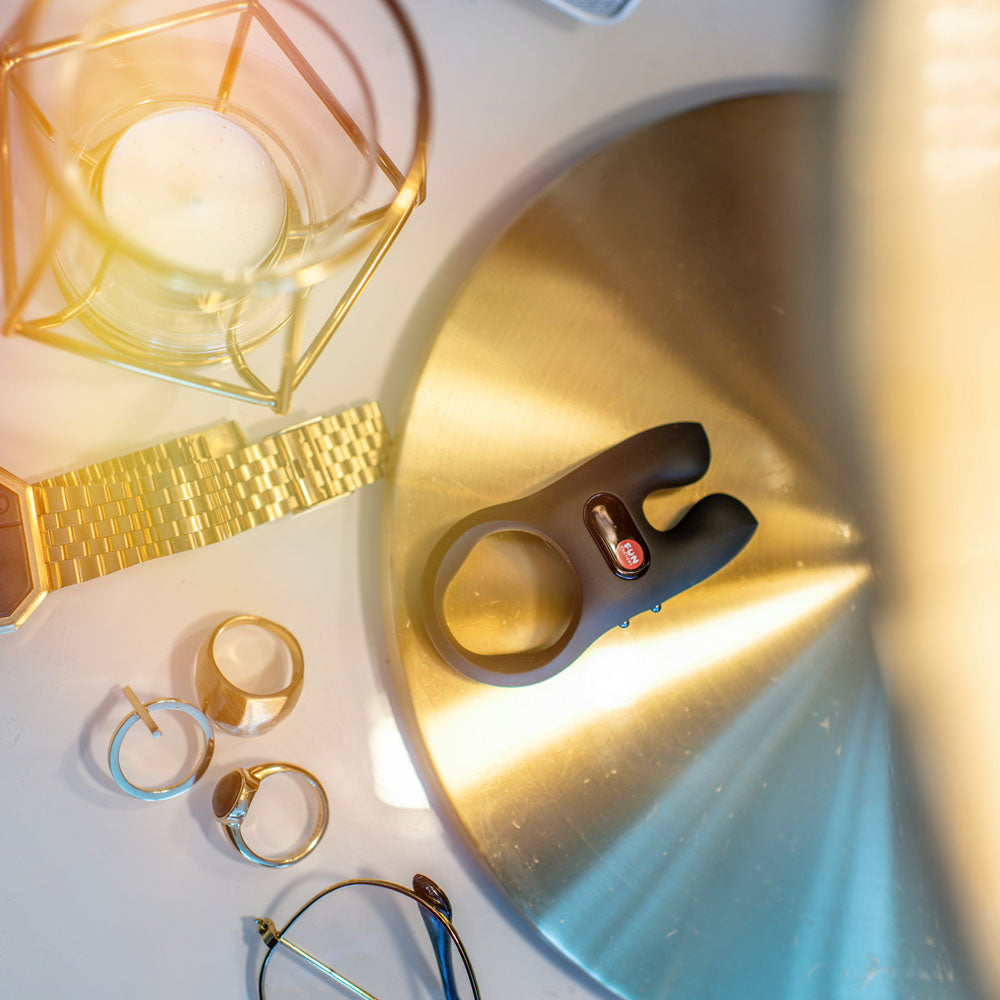 Fun Factory NOS black - Black USB Rechargeable Vibrating Cock Ring