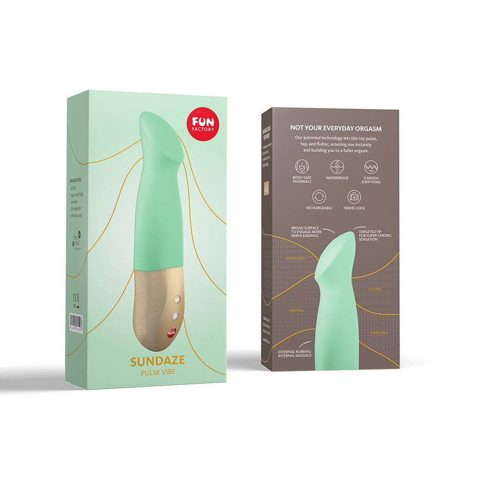 Fun Factory SUNDAZE pistachio - Pistachio Green 17.5 cm USB Rechargeable Thrusting Vibrator