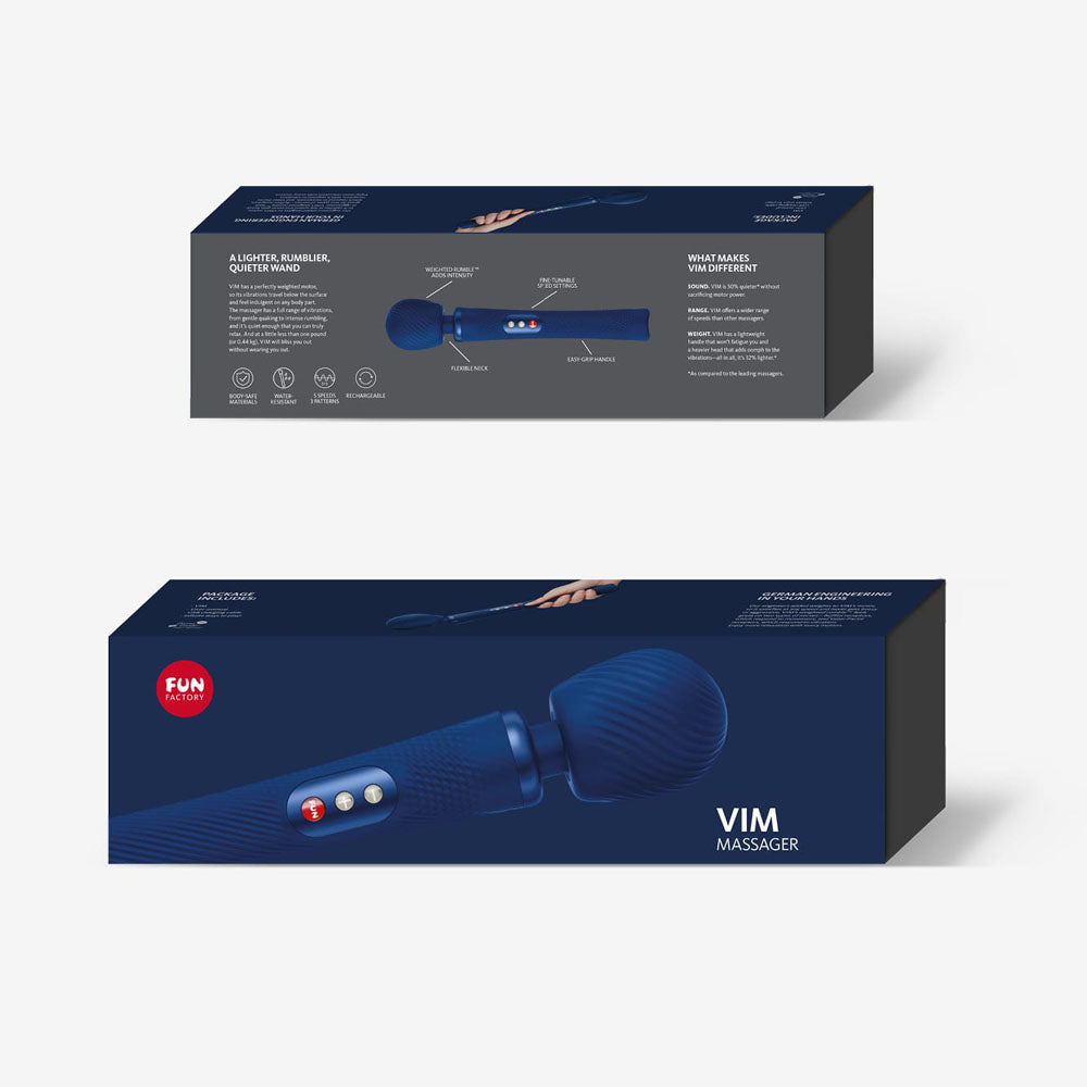 Fun Factory VIM midnight blue - Midnight Blue 31.3 cm USB Rechargeable Massager Wand