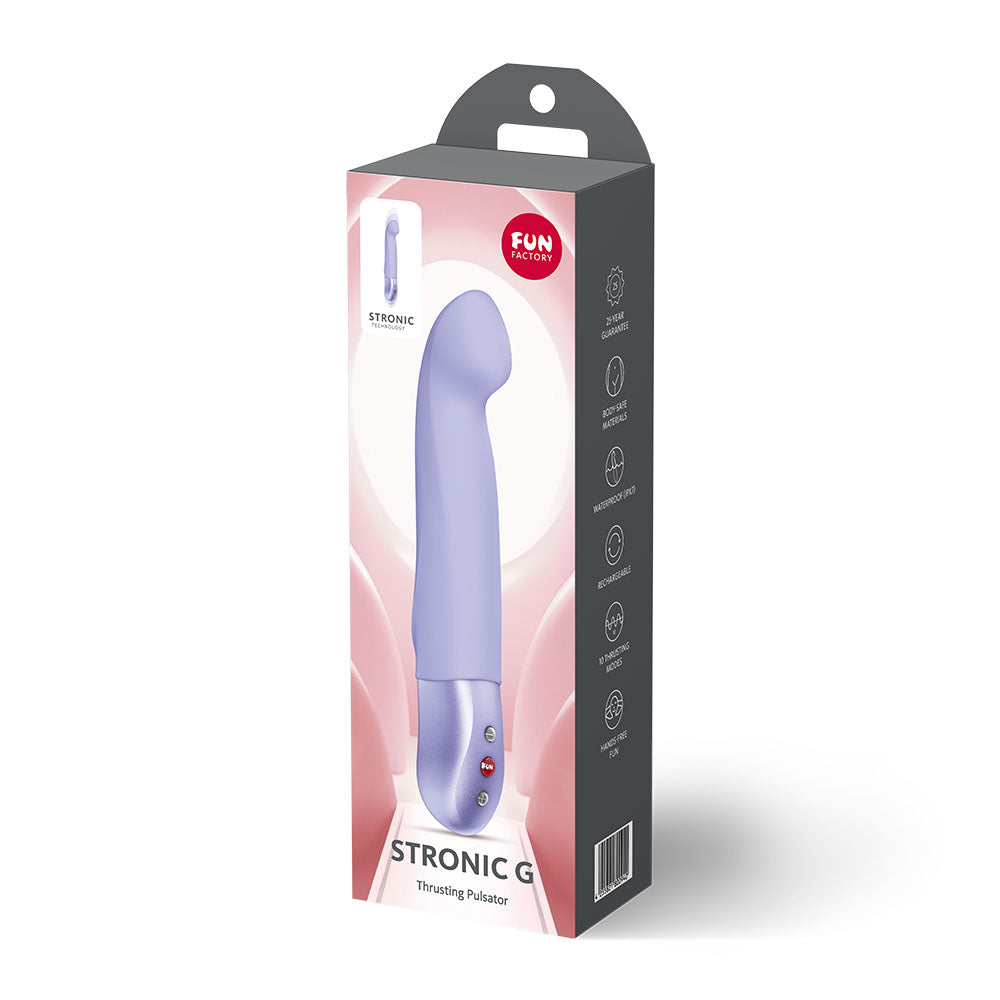 Fun Factory STRONIC G - Purple 20.8 cm USB-C Rechargeable Thrusting Vibrator