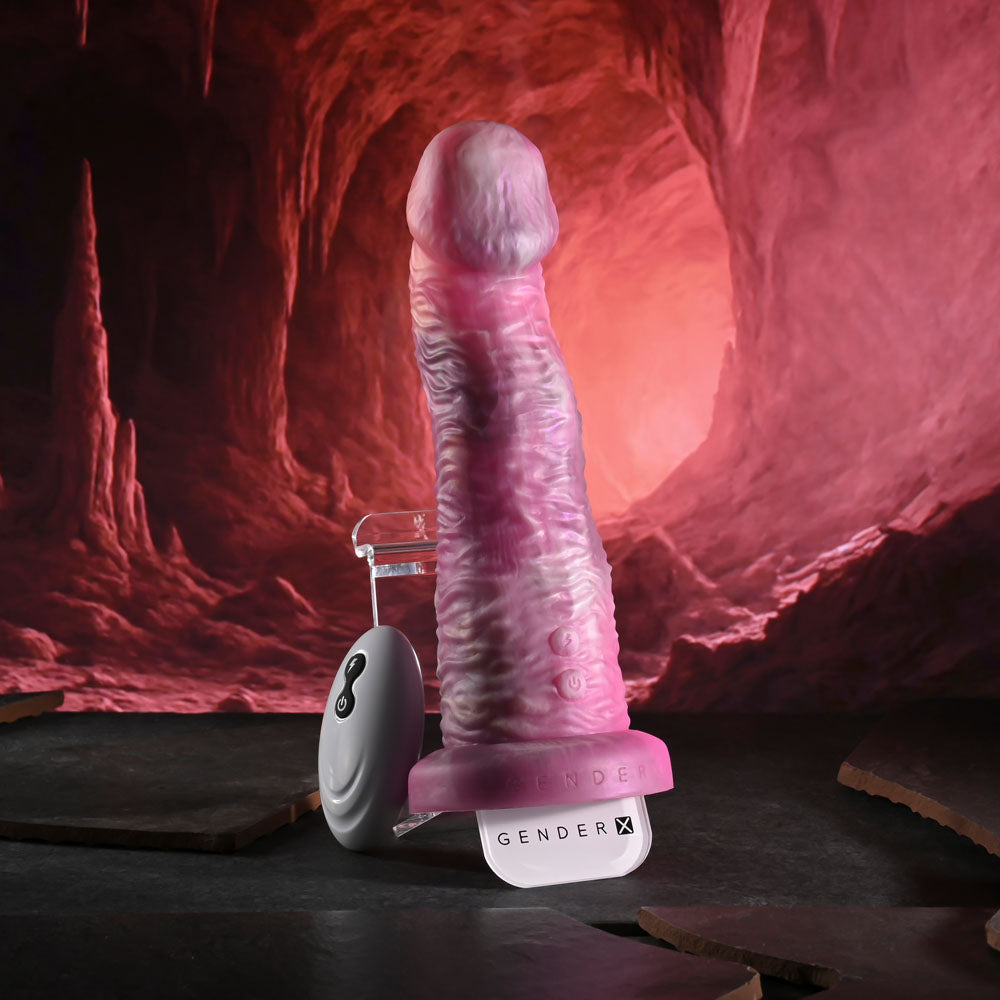 Gender X WHIMSICAL - Pink USB Rechargeable Vibrating Fantasy Dildo with Wireless Remote