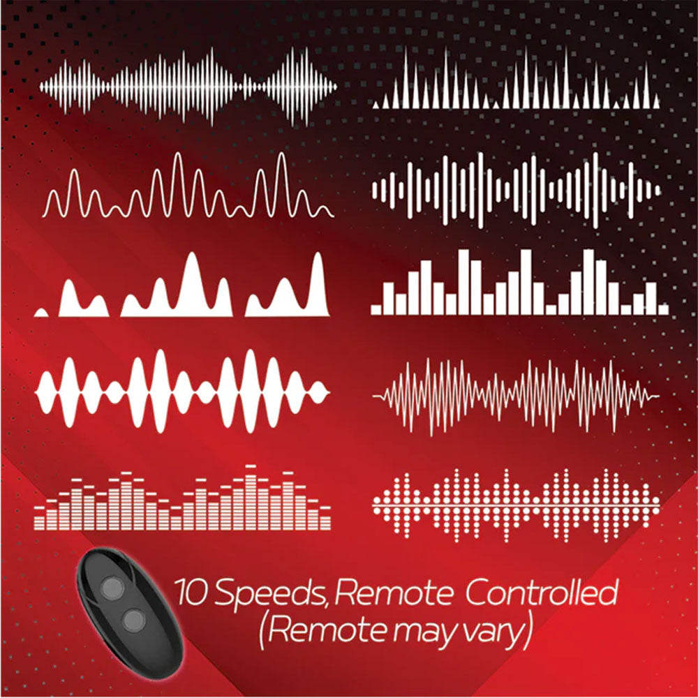 Red Dot Rings - V2 - Black USB Rechargeable Vibrating Cock & Ball Ring with Remote