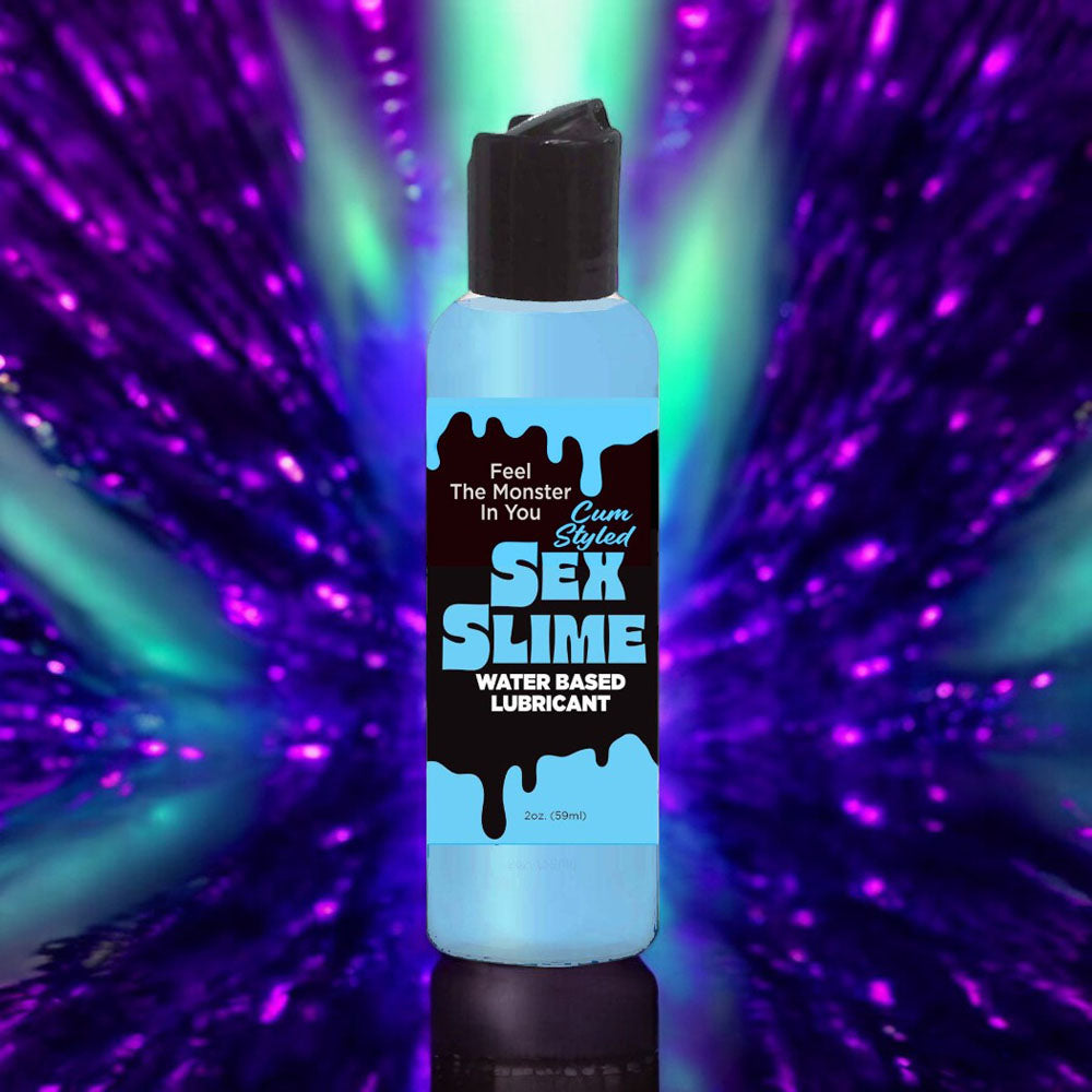 Sex Slime Cum Style Creature Lube - Blue 120 ml - Blue Cum Style Water Based Lubricant - 120 ml Bottle