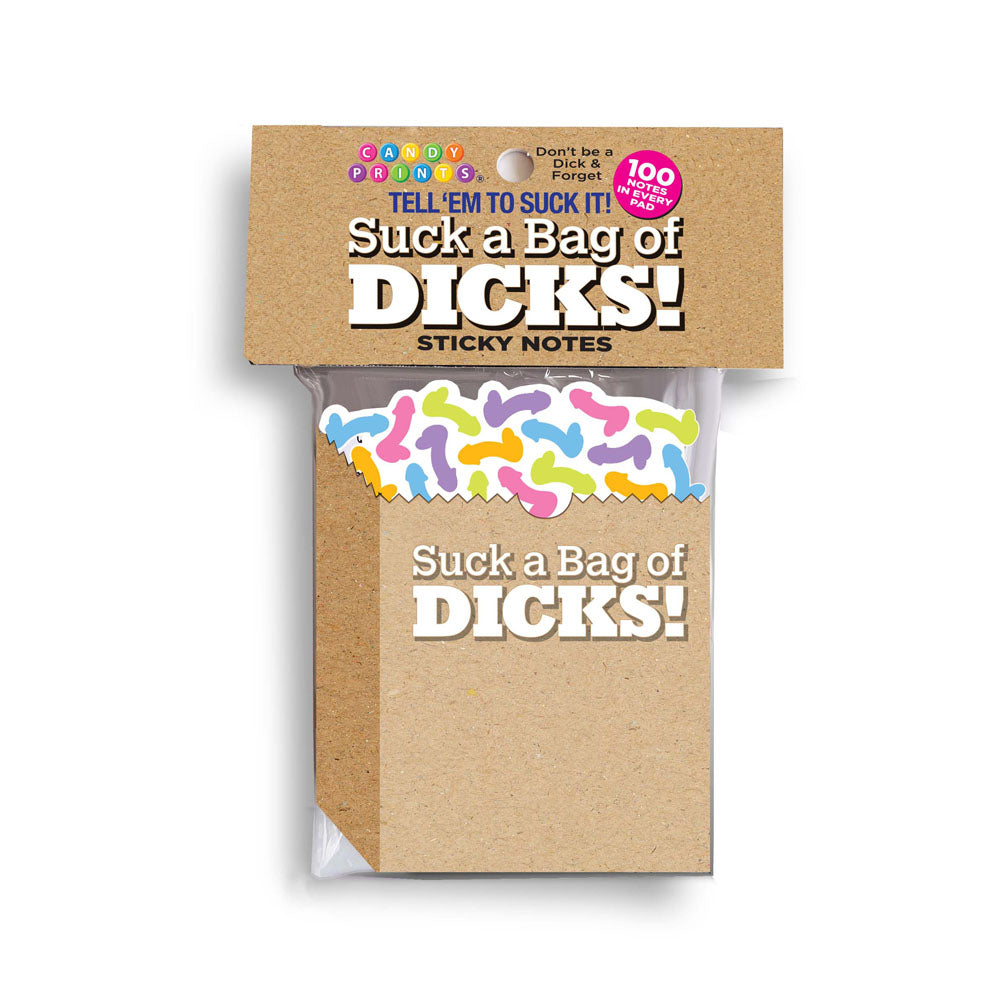 Suck A Bag Of Dicks! Sticky Notes - Novelty Sticky Notes - 100 Pack