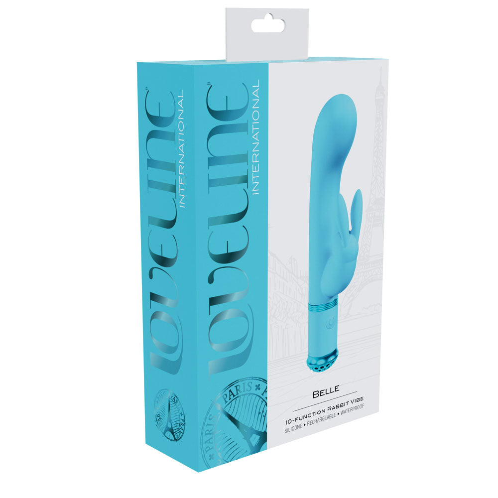 LOVELINE Belle - Blue - Blue 15.6 cm USB Rechargeable Rabbit VIbrator