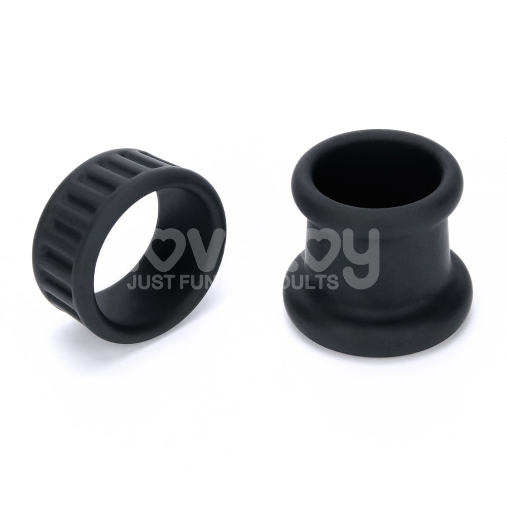 Pinnacle Pro Twin Grip Enhancer - Black Cock & Balls Ring