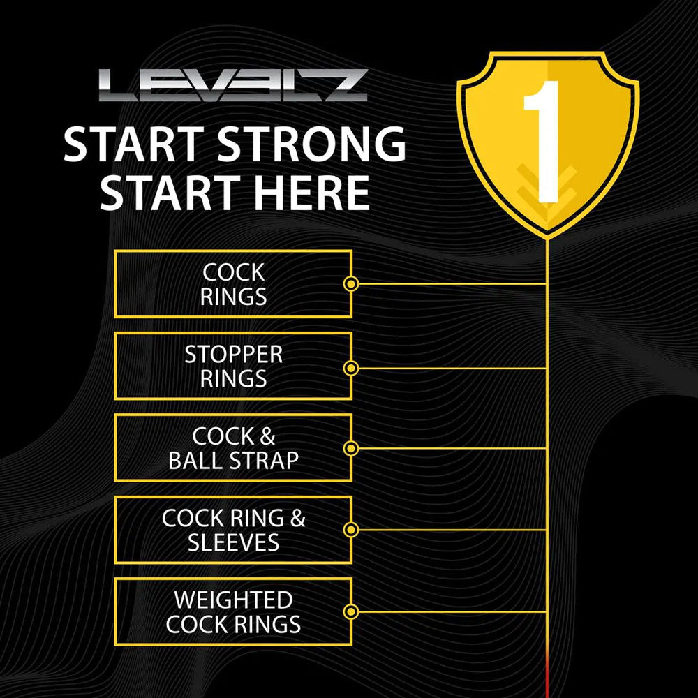 LEVELZ Double O Silicone Cock Ring - L - Black - Black Cock & Balls Rings