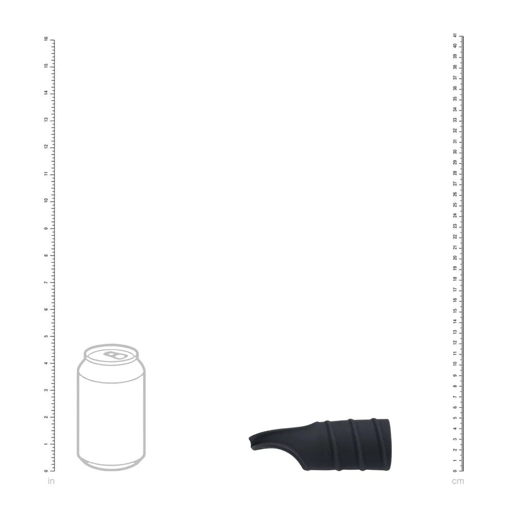 LEVELZ Silicone Cock Ring & Ribbed Sleeve - Black Cock Ring with Sleeve