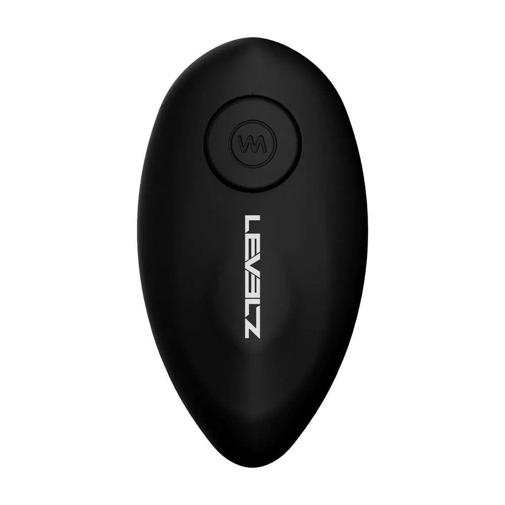 LEVELZ Remote Controlled Vibrating TriO Cock Ring with Prostate Stimulator - Black USB Rechargeable Vibrating Cock Ring with Anal Plug