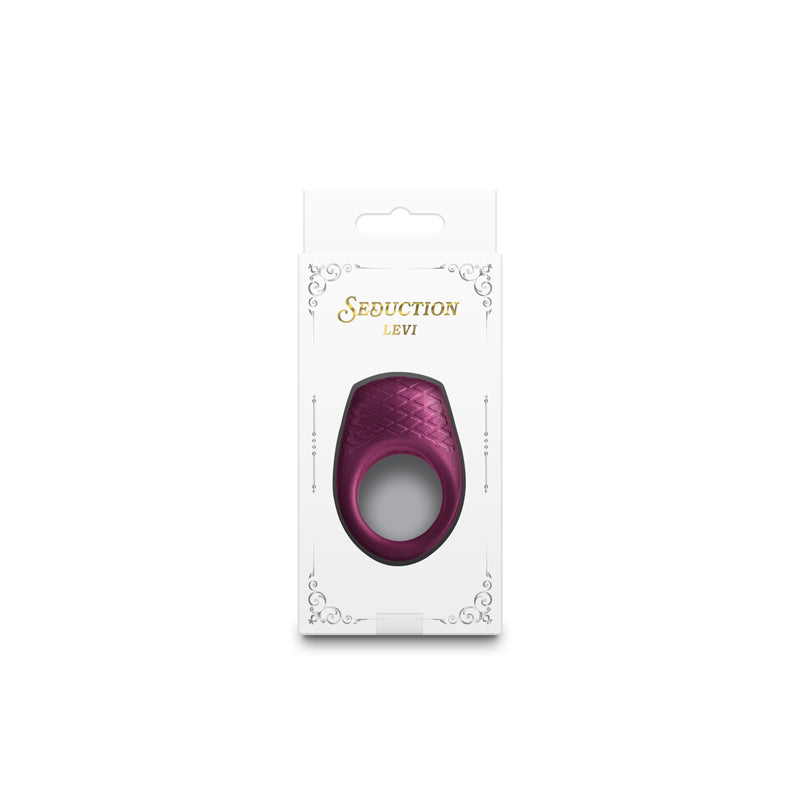 Seduction - Levi - Metallic Burgundy - Metallic Burgundy USB Rechargeable Vibrating Cock Ring
