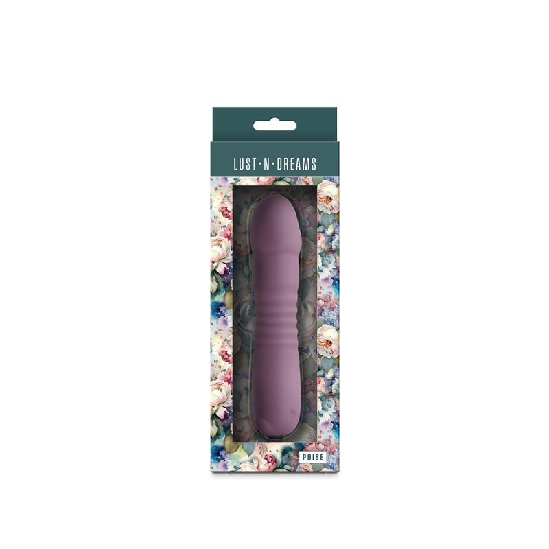 Lust-n-Dreams - Poise - Mauve - Purple 17.3 cm USB Rechargeable Thrusting Vibrator