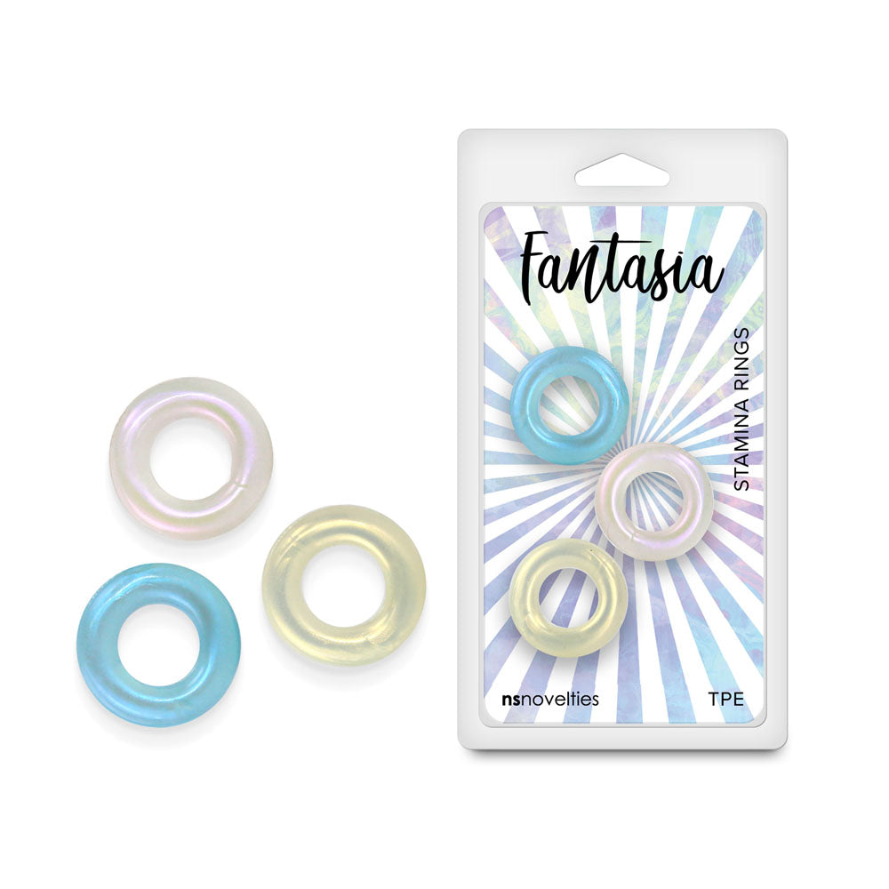 Fantasia - Stamina Rings - Multicolour - Coloured Cock Rings - Set of 3